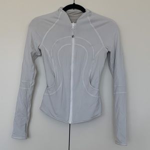 Lululemon white zip up reversible jacket